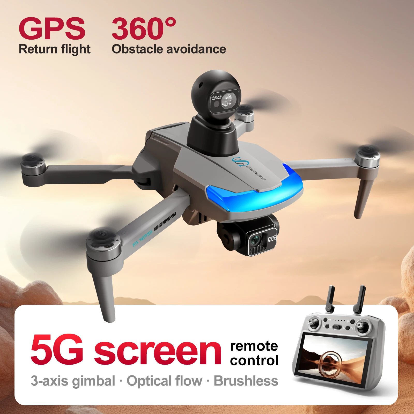 S185 Professionele Drone 2.7K  - Drone Gimbal 3 Axis recensie en prijs