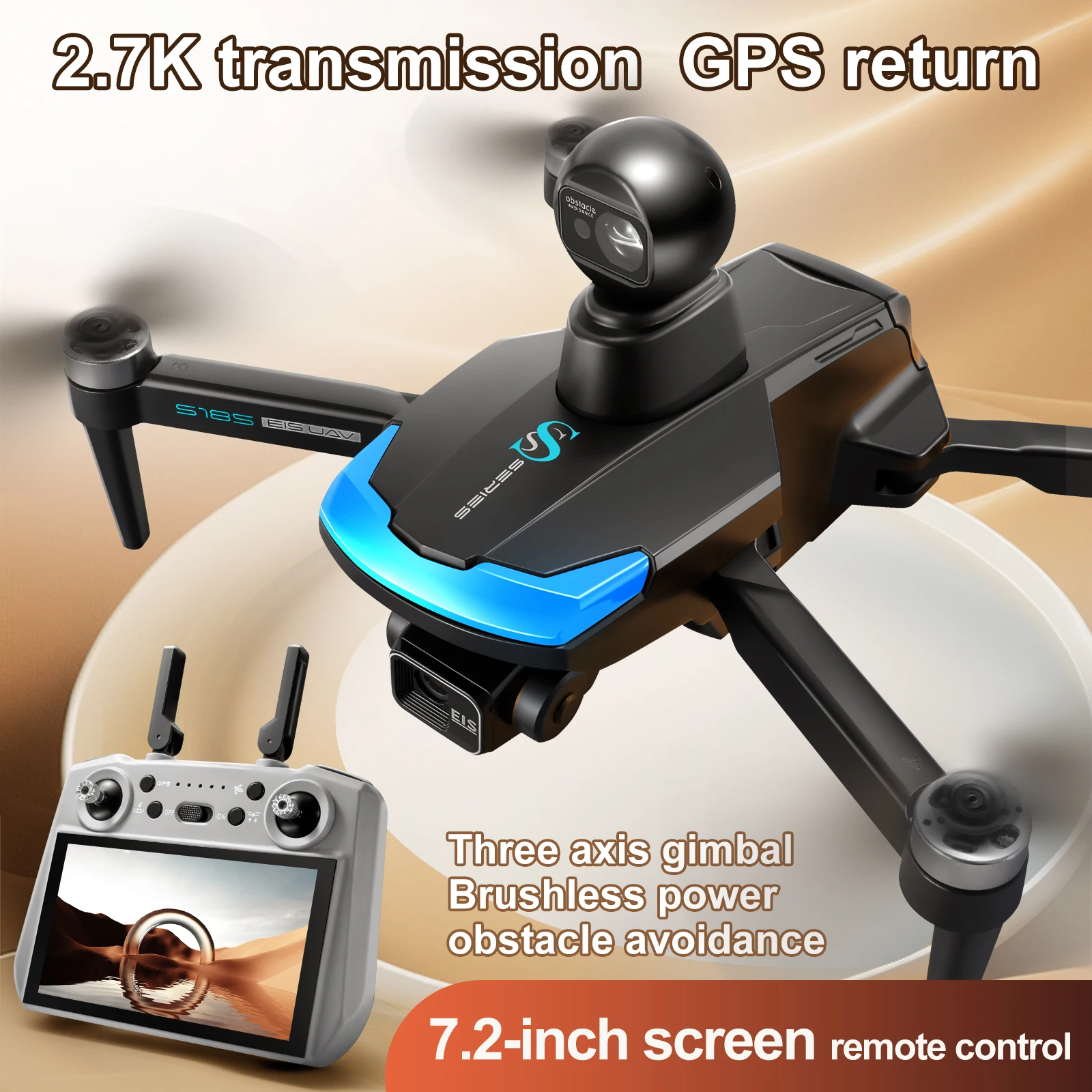 S185 Professionele Drone 2.7K  - Drone Gimbal 3 Axis recensie en prijs