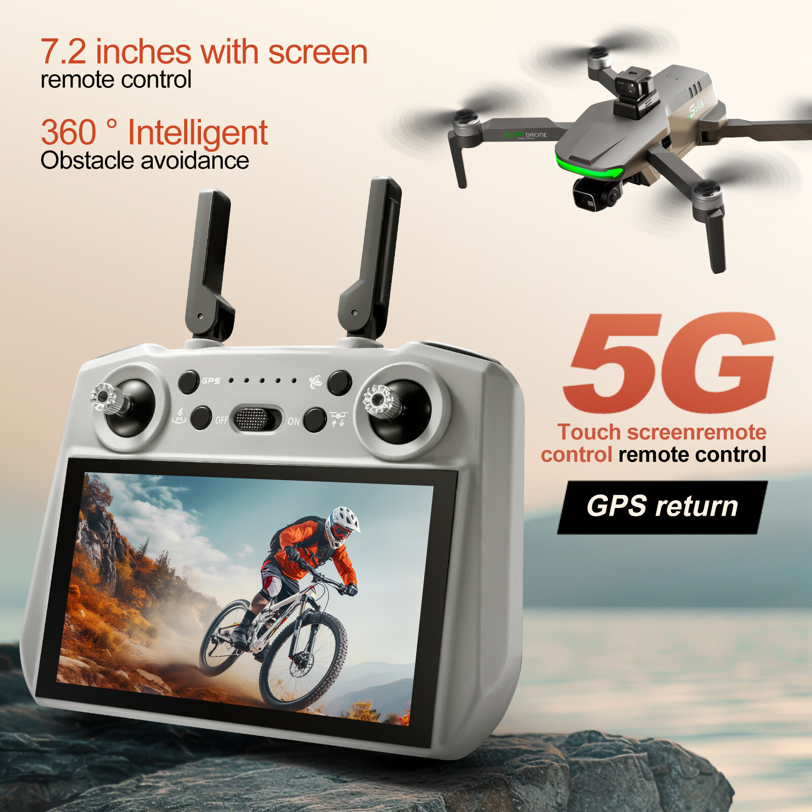 S155 MAX Drone GPS WIFI 3KM FP - Drone Gimbal 3 Axis recensie en prijs